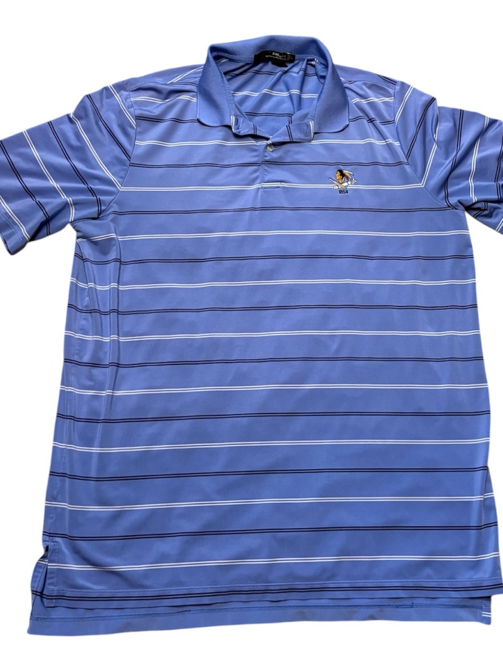 RLX Ralph Lauren Philadelphia Cricket Club Blue Striped Polo Shirt